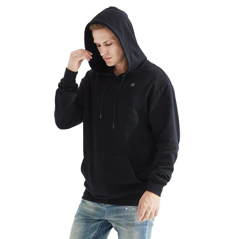Felpa con Cappuccio Riscaldata Unisex con Powerbank