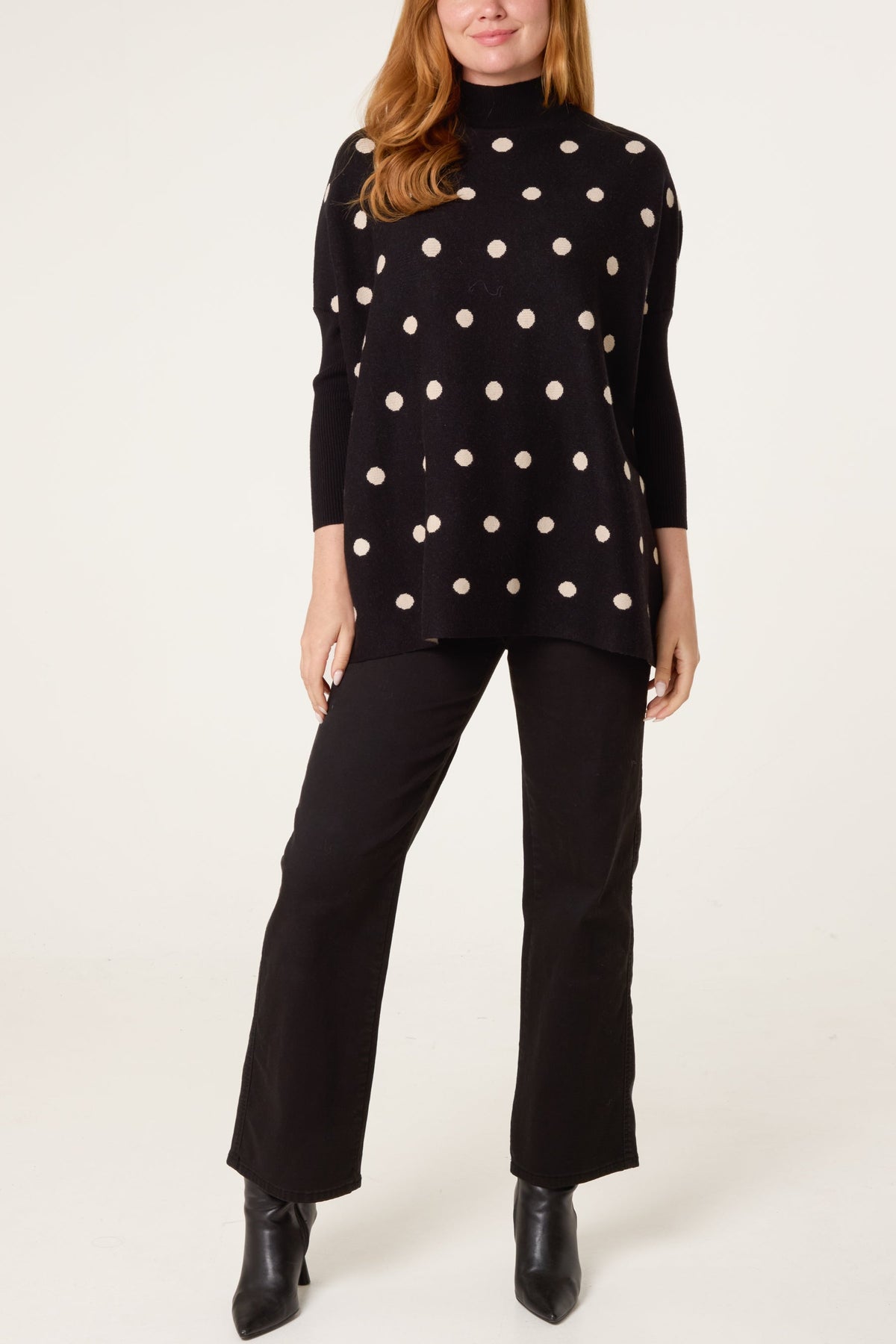 Maglione Donna a Pois Manica Pipistrello