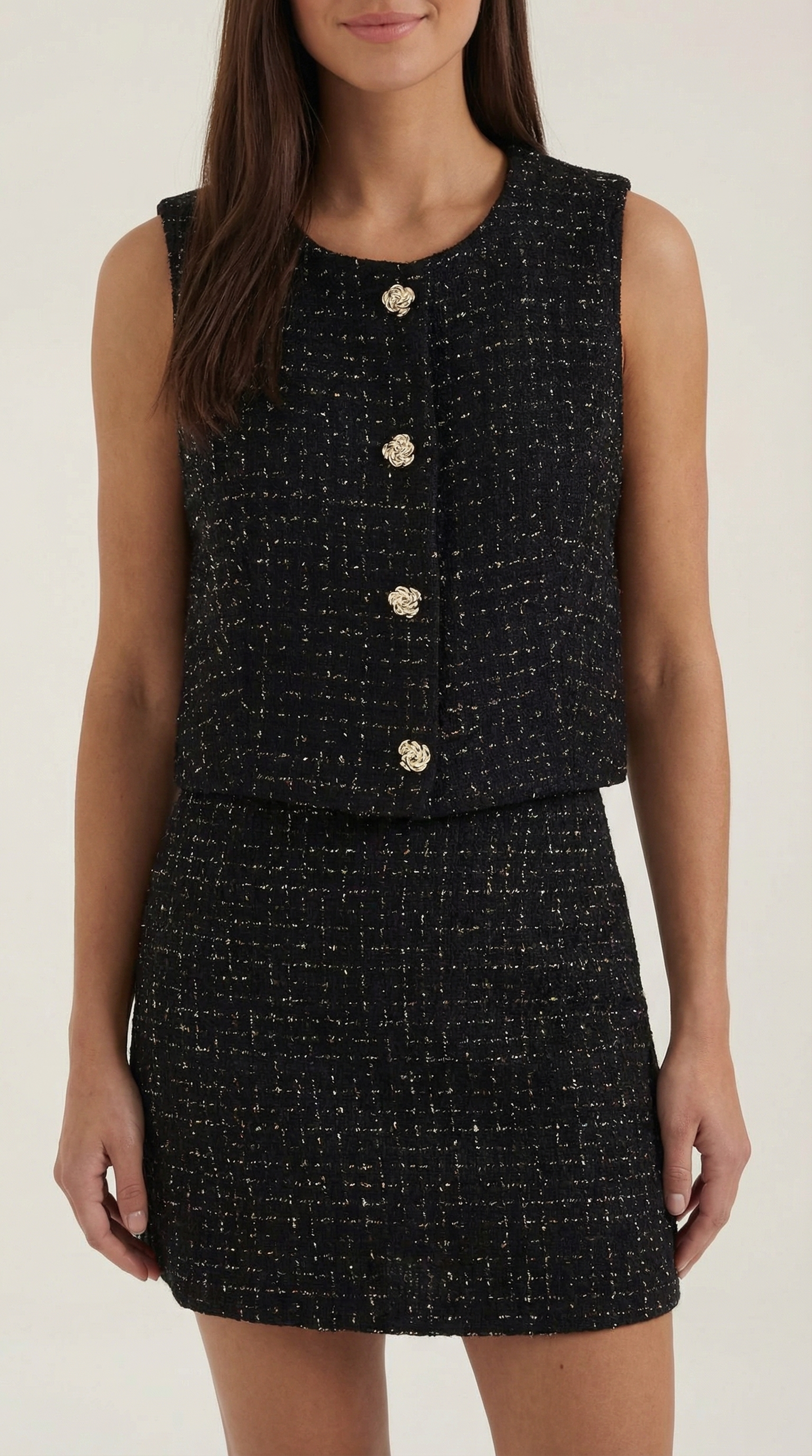 Set Slim Fit Donna – Senza Maniche con Gonna Mini, Adatto per l'Estate e Uso Casual