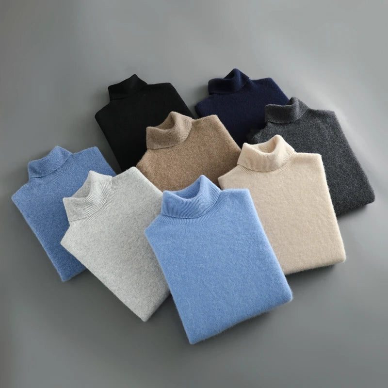 Maglione Donna Dolcevita a Coste con Maniche Lunghe