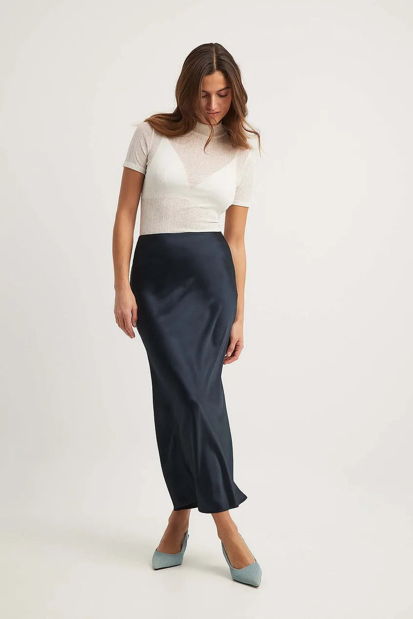 Gonna Midi a Vita Alta per Donne – Adatta per Occasioni Casual e Diverse