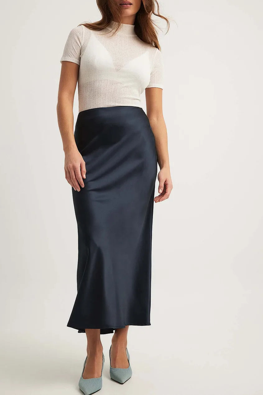 Gonna Midi a Vita Alta per Donne – Adatta per Occasioni Casual e Diverse