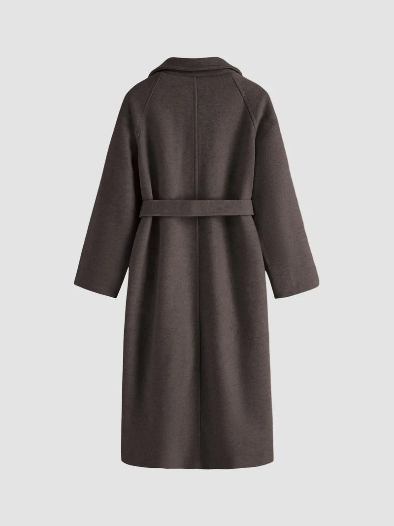 Cappotto Donna in Misto Lana, Lungo dal Taglio Classico