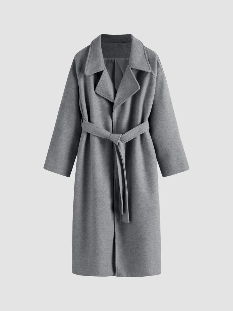 Cappotto Donna in Misto Lana, Lungo dal Taglio Classico