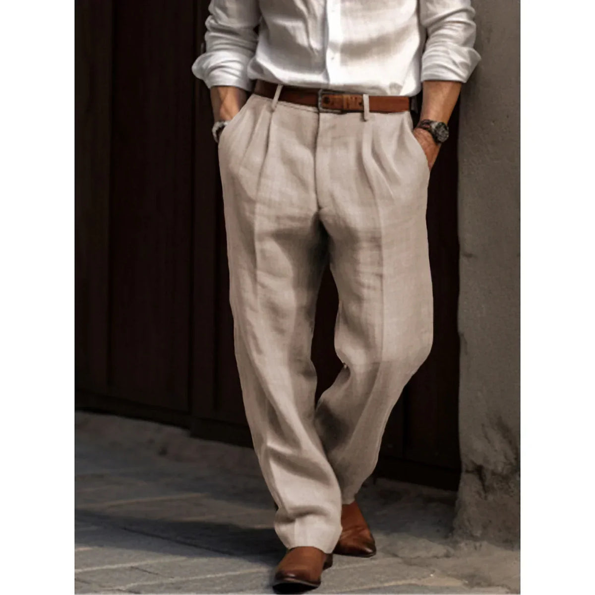Pantaloni Uomo in Lino Traspiranti - Stile Casual Elegante