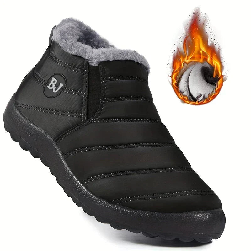 Tessa gevoerde snowboots in zwart met warmte-detail