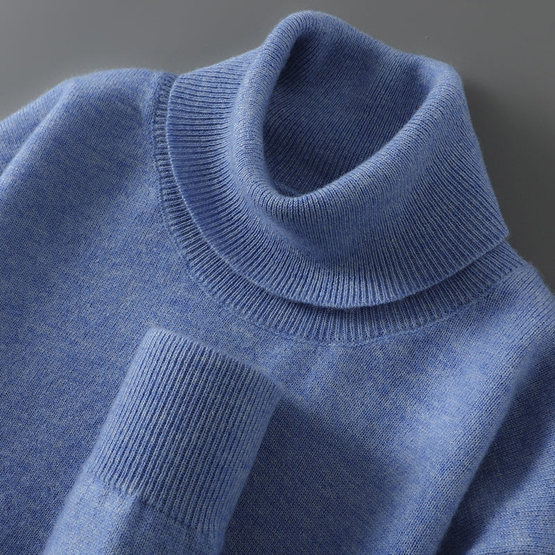 Maglione Donna Dolcevita a Coste con Maniche Lunghe