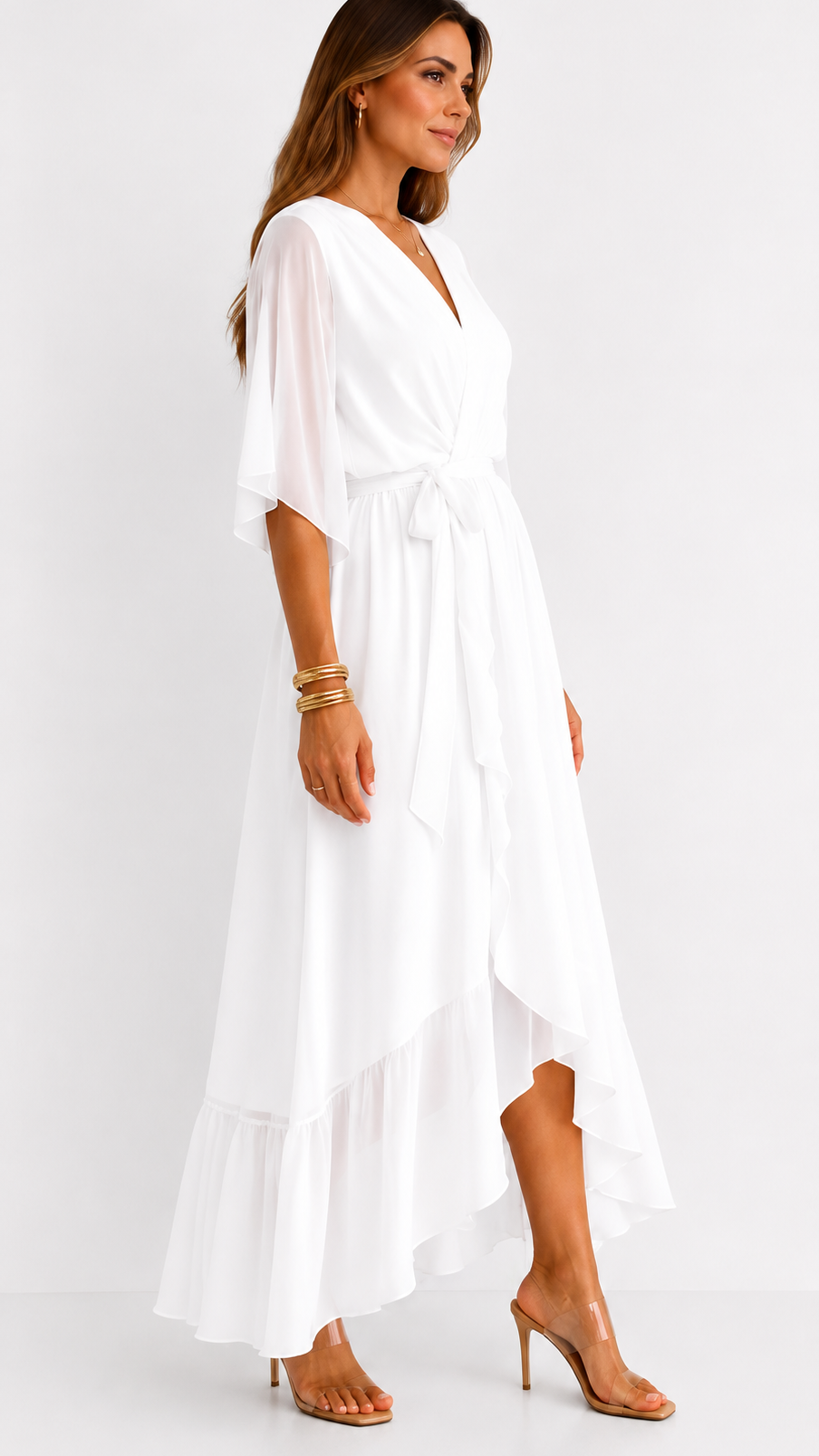 Abito Elegante da Donna a Portafoglio in Chiffon