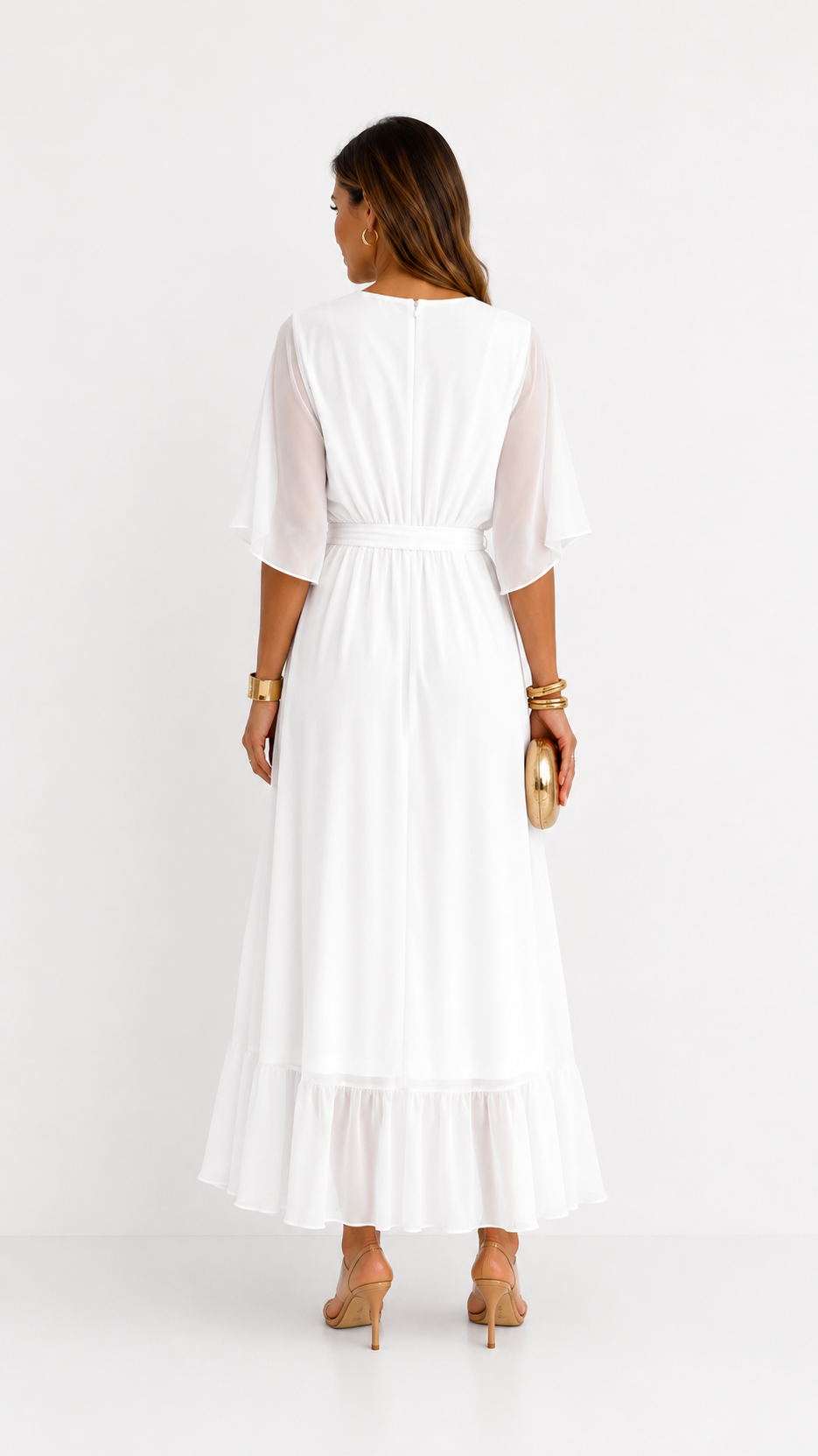 Abito Elegante da Donna a Portafoglio in Chiffon
