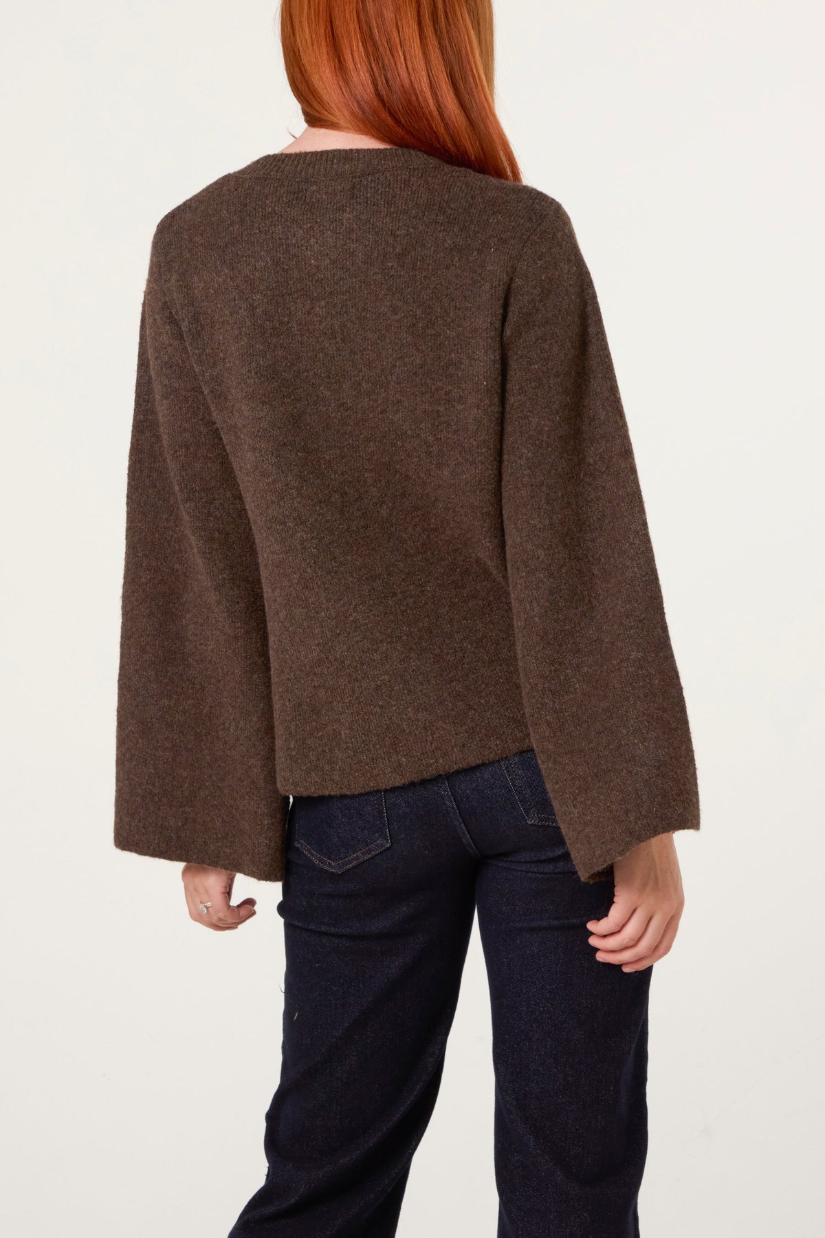 Cardigan Donna Morbido con Fiocco Laterale