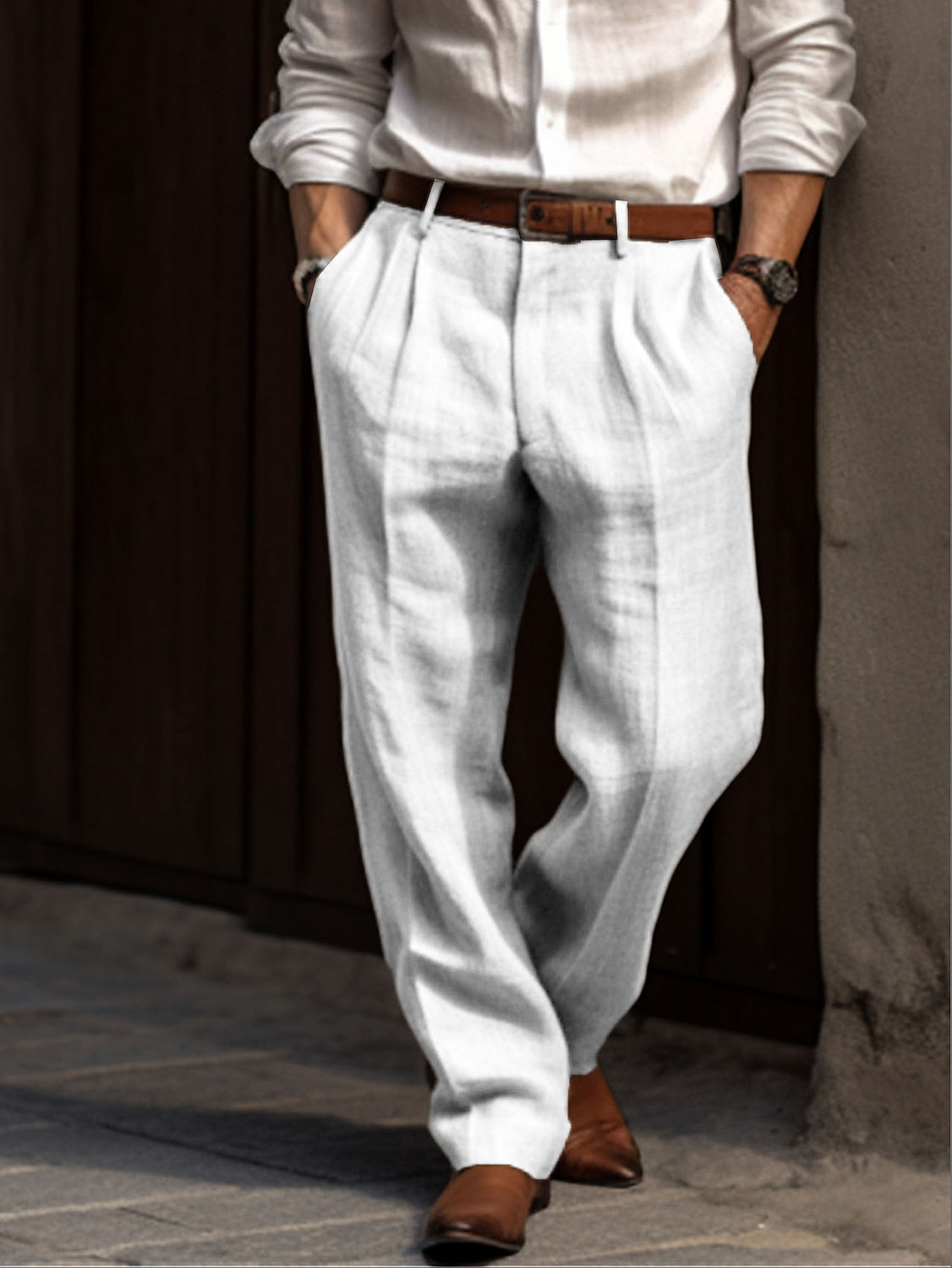 Pantaloni Uomo in Lino Traspiranti - Stile Casual Elegante