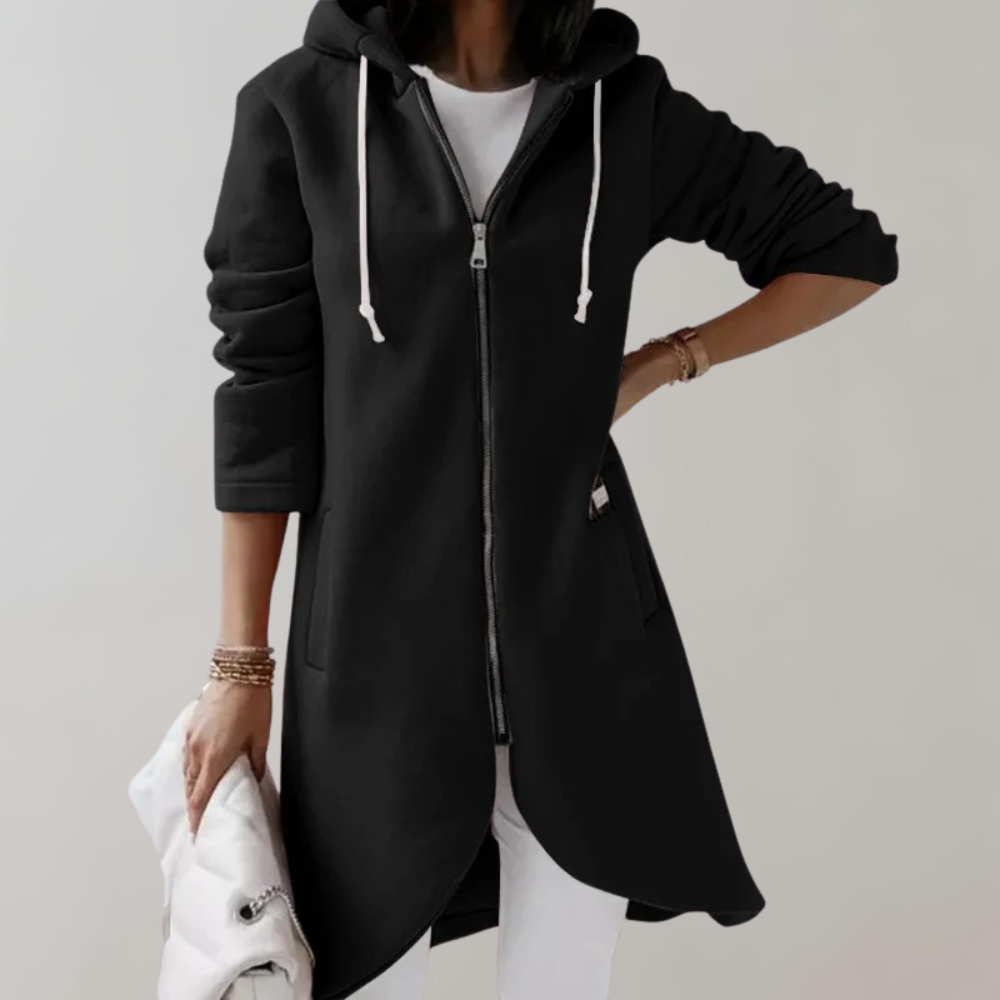 Cardigan Donna in Misto Cotone e Poliestere, Manica Lunga