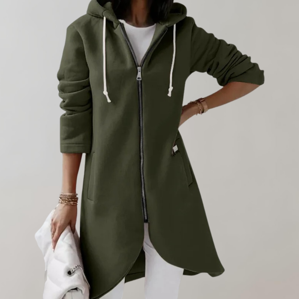 Cardigan Donna in Misto Cotone e Poliestere, Manica Lunga