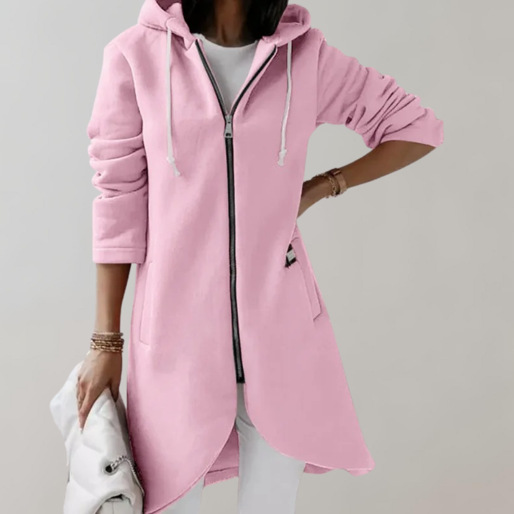 Cardigan Donna in Misto Cotone e Poliestere, Manica Lunga