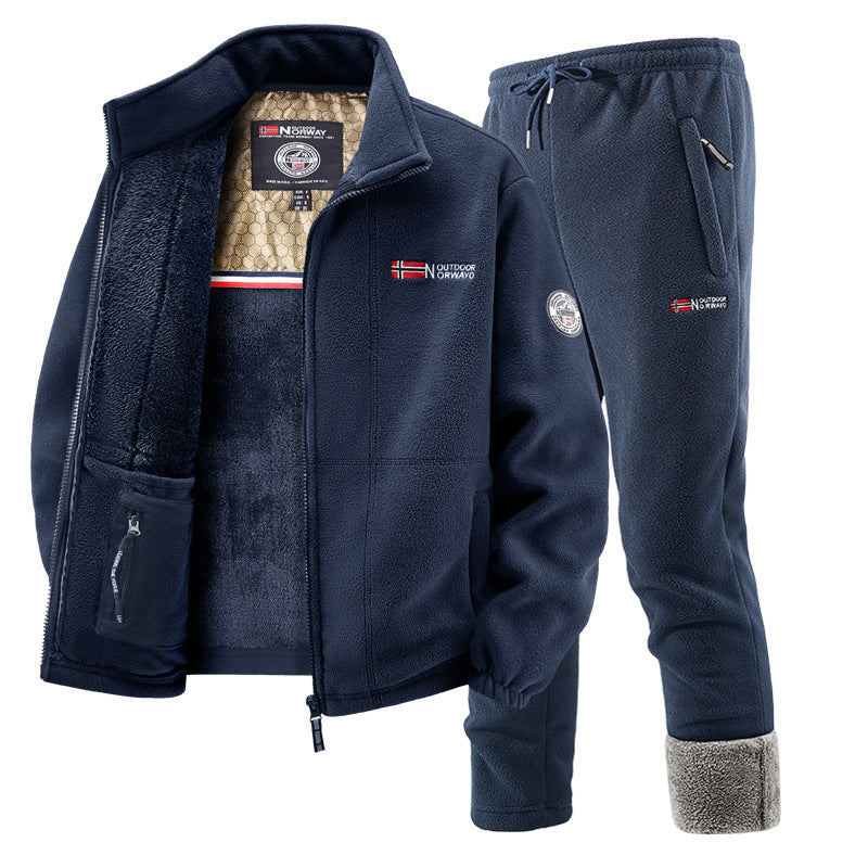 Set Donna Giacca in Pile e Pantaloni da Jogging