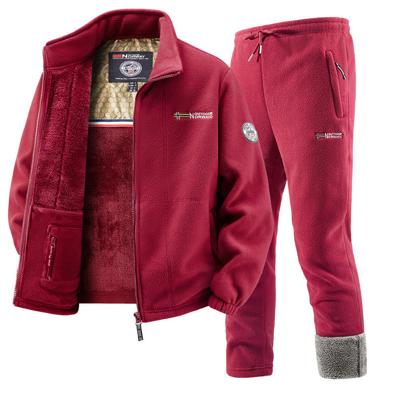 Set Donna Giacca in Pile e Pantaloni da Jogging