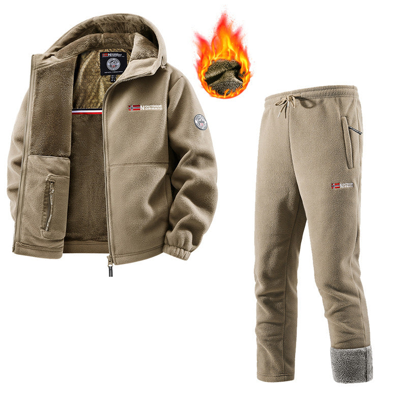 Set Donna Giacca in Pile e Pantaloni da Jogging