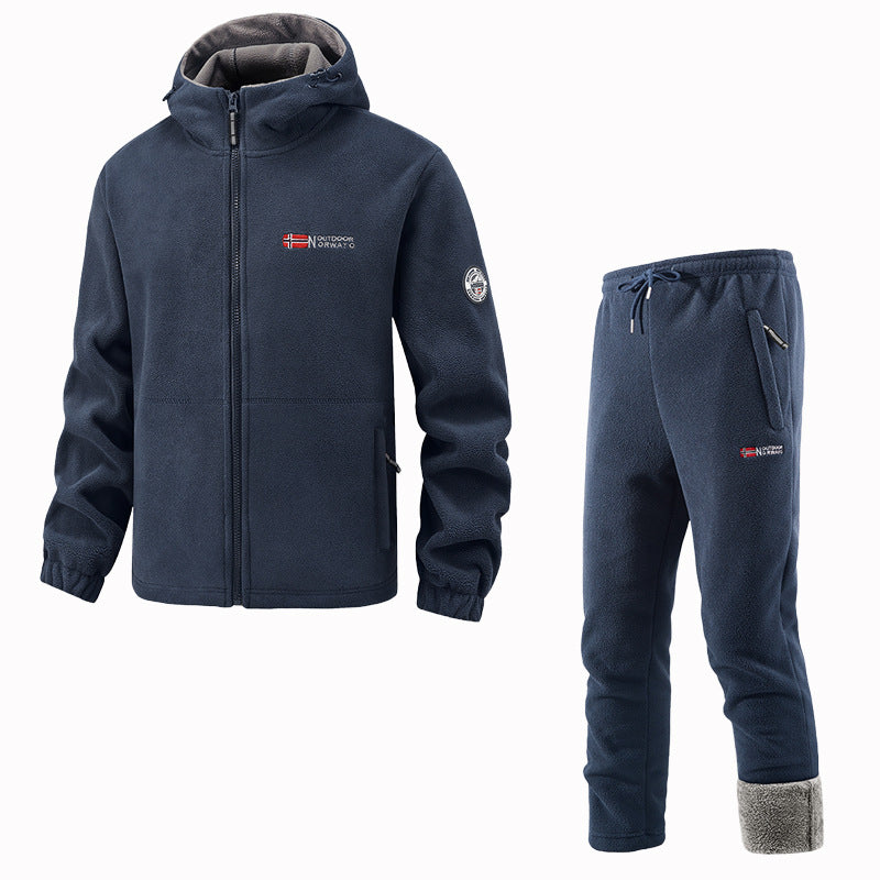 Set Donna Giacca in Pile e Pantaloni da Jogging