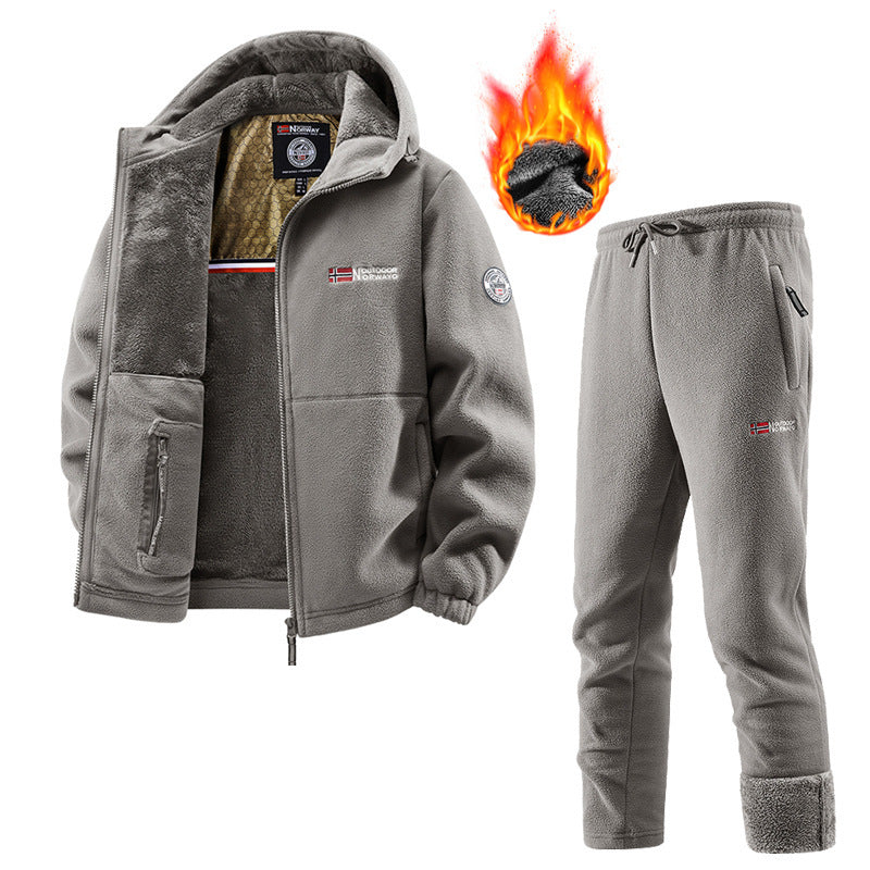Set Donna Giacca in Pile e Pantaloni da Jogging