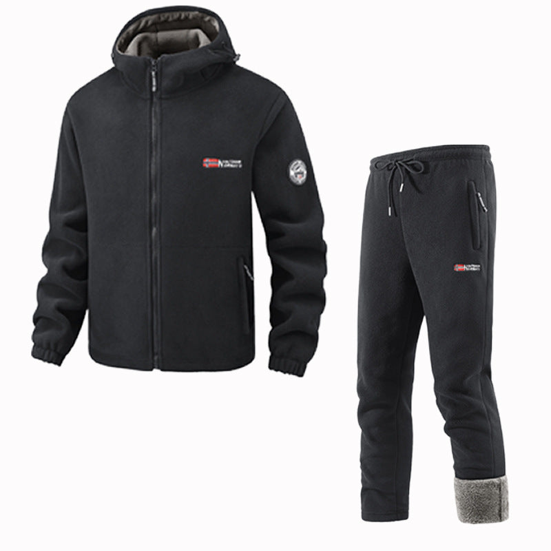 Set Donna Giacca in Pile e Pantaloni da Jogging