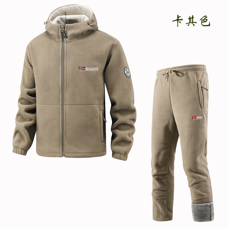 Set Donna Giacca in Pile e Pantaloni da Jogging