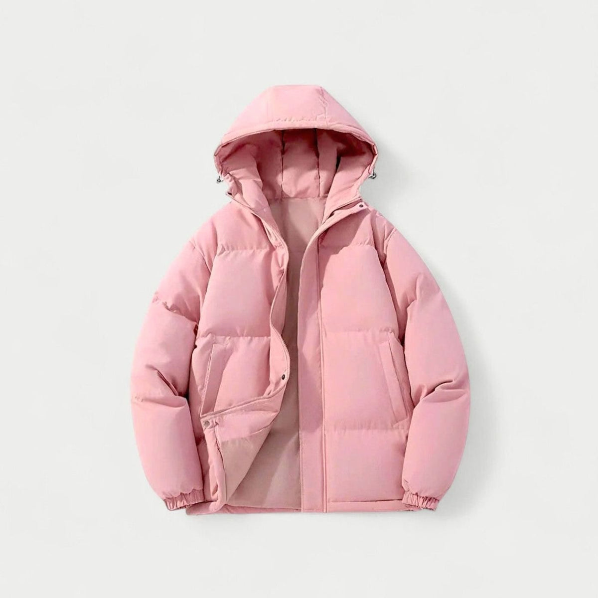 Piumino Donna Oversize con Cappuccio e Zip