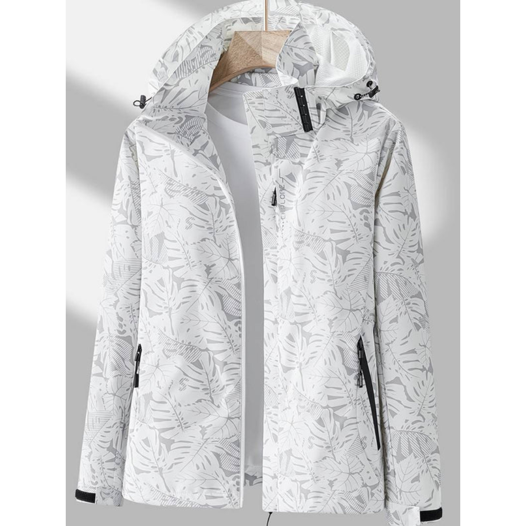 Giacca a Vento Donna Impermeabile Antivento con Zip Frontale