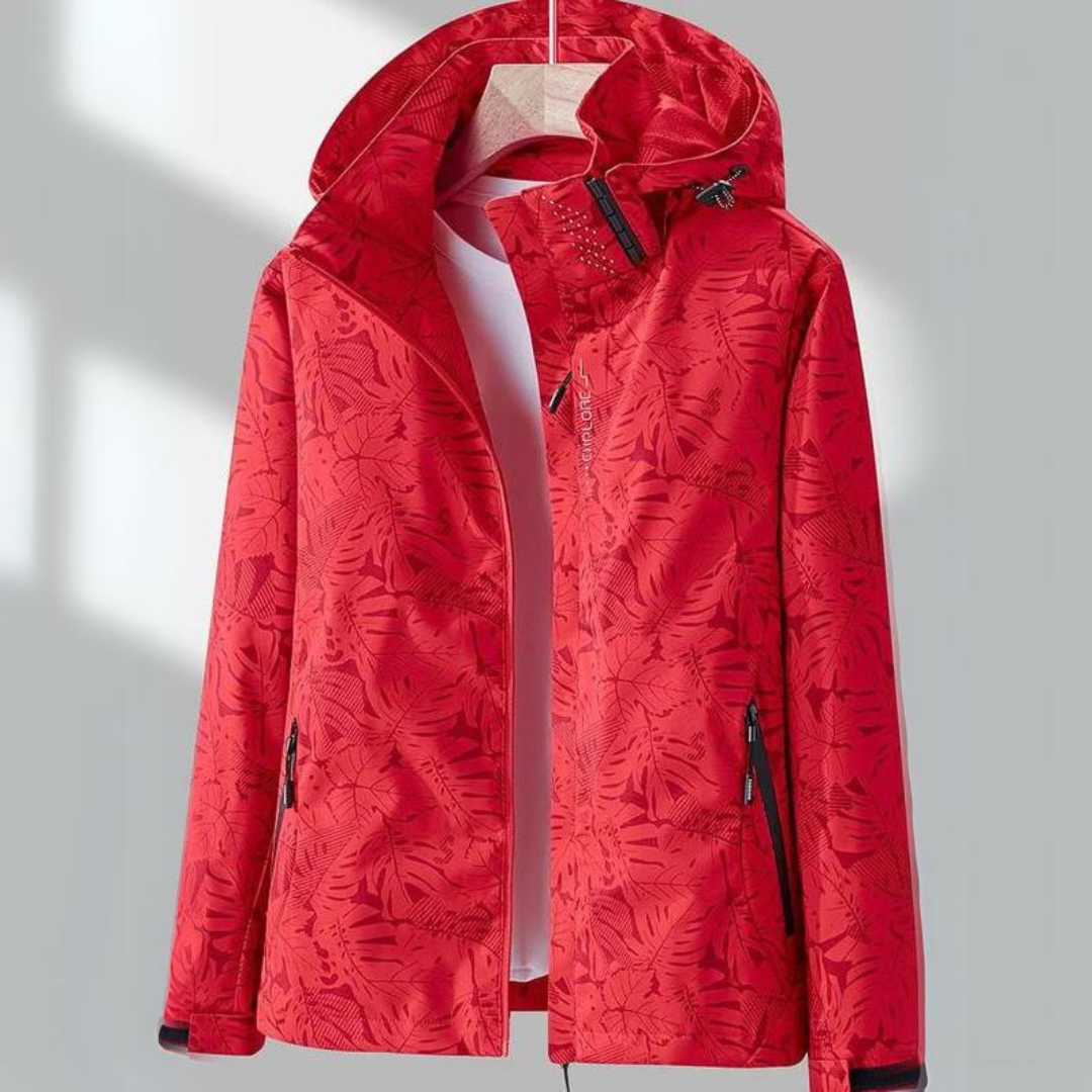 Giacca a Vento Donna Impermeabile Antivento con Zip Frontale