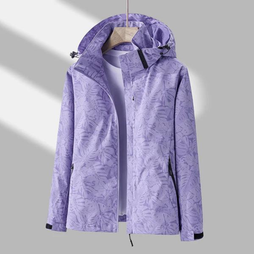 Giacca a Vento Donna Impermeabile Antivento con Zip Frontale