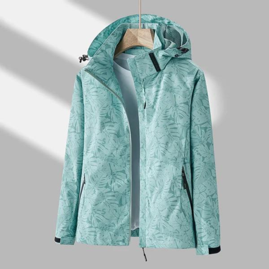 Giacca a Vento Donna Impermeabile Antivento con Zip Frontale