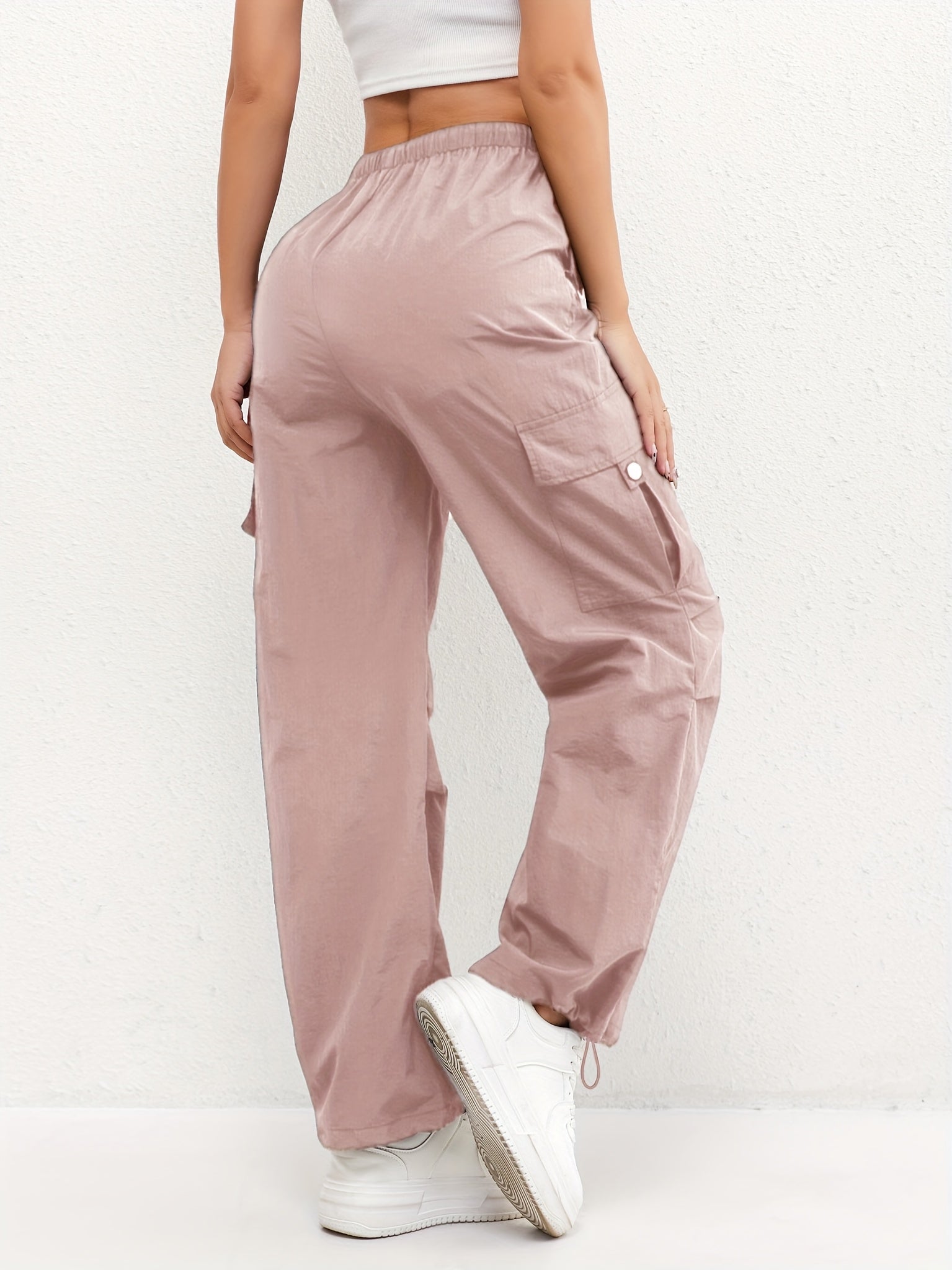 Pantaloni Cargo Donna con Coulisse - Pantaloni Casual Estivi con Tasche