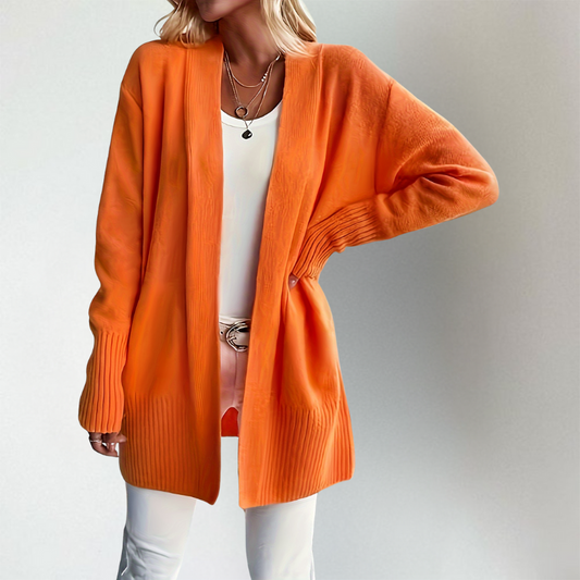 Cardigan Donna Aperto Maniche Lunghe in Maglia