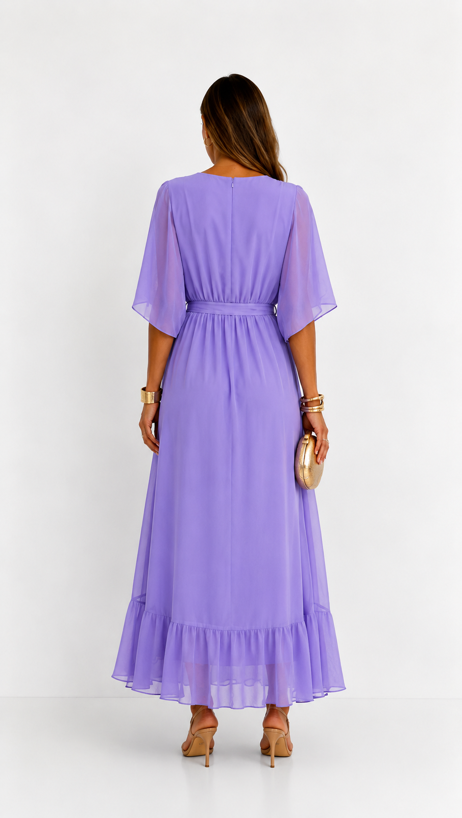 Abito Elegante da Donna a Portafoglio in Chiffon